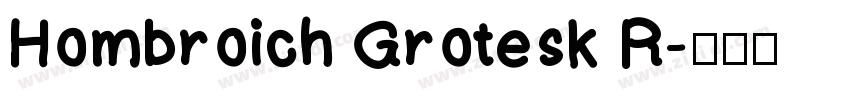 Hombroich Grotesk R字体转换
